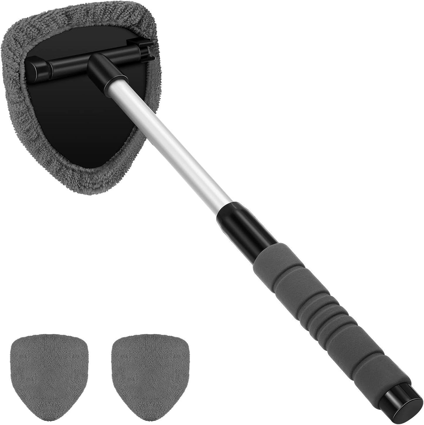 Easy Defogging in Seconds👍Microfiber Windshield Cleaner with Extendable Handle