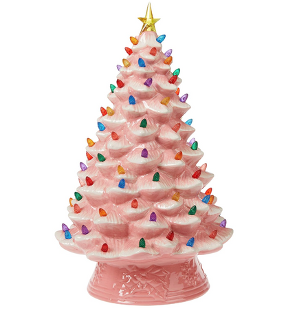 💥Mr. Christmas Nostalgic Ceramic Christmas Tree with LED Lights